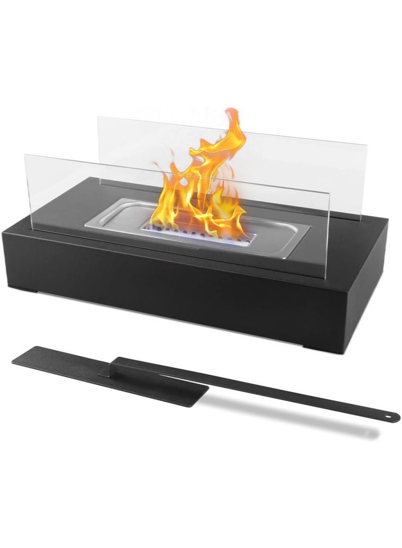 Apustim Tabletop Fire Pit，Portable Indoor/Outdoor Tabletop Fire Pit，Mini Small Fireplace Bowl Decor，Suitable for Weddings，Housewarmings，Birthdays （Black） - Image 1
